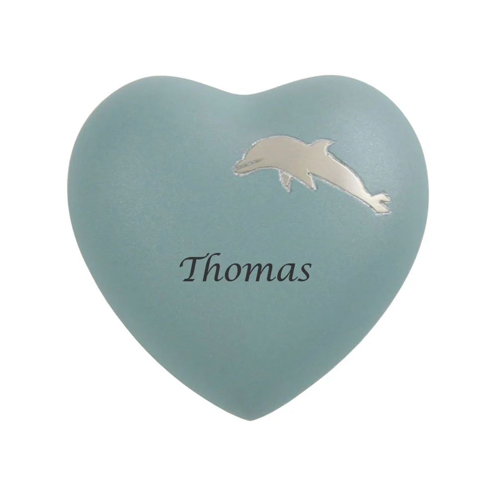 Aero Dolphin Heart Keepsake Urn - Image 5