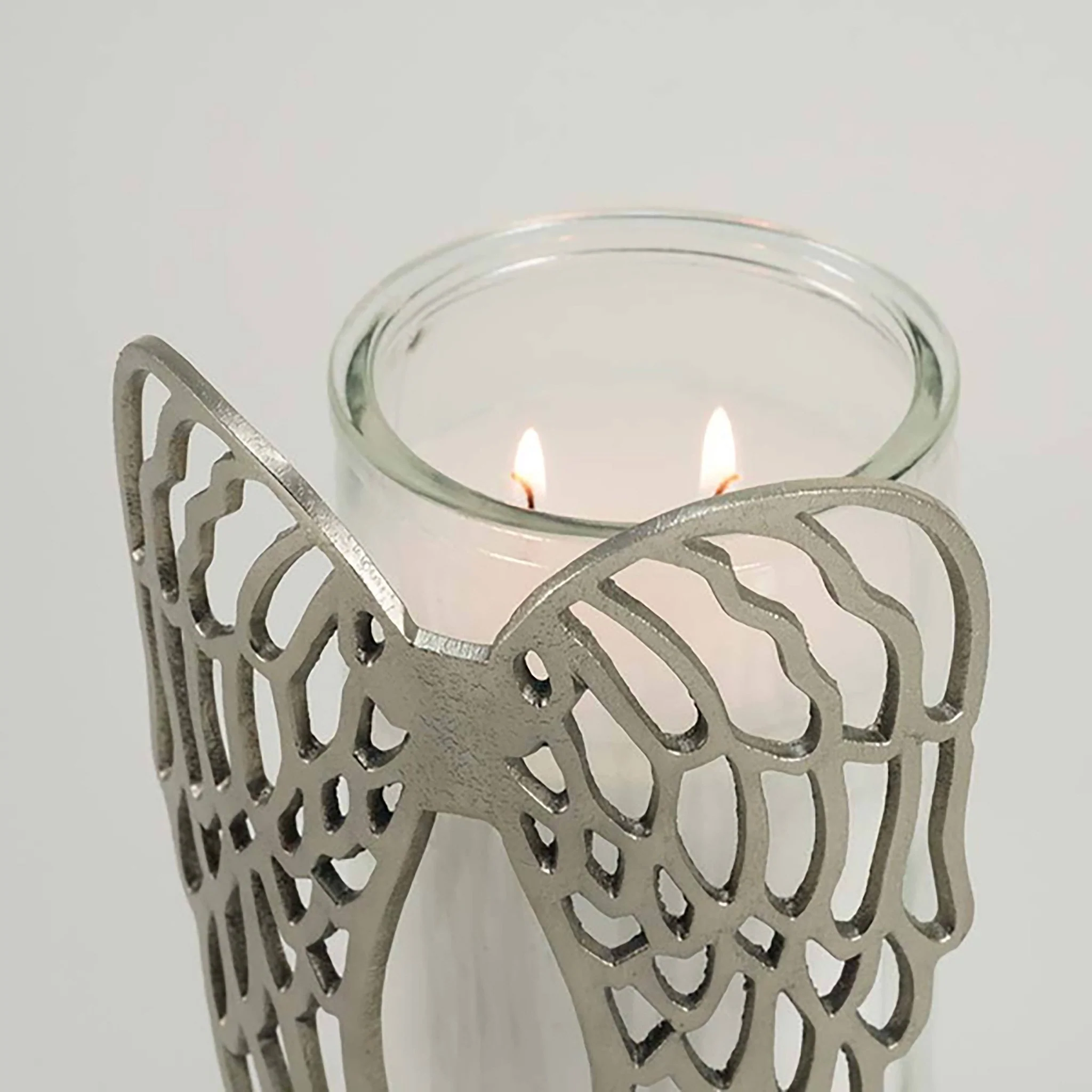 Angel Wings Textured Pewter Urn Base - Image 3