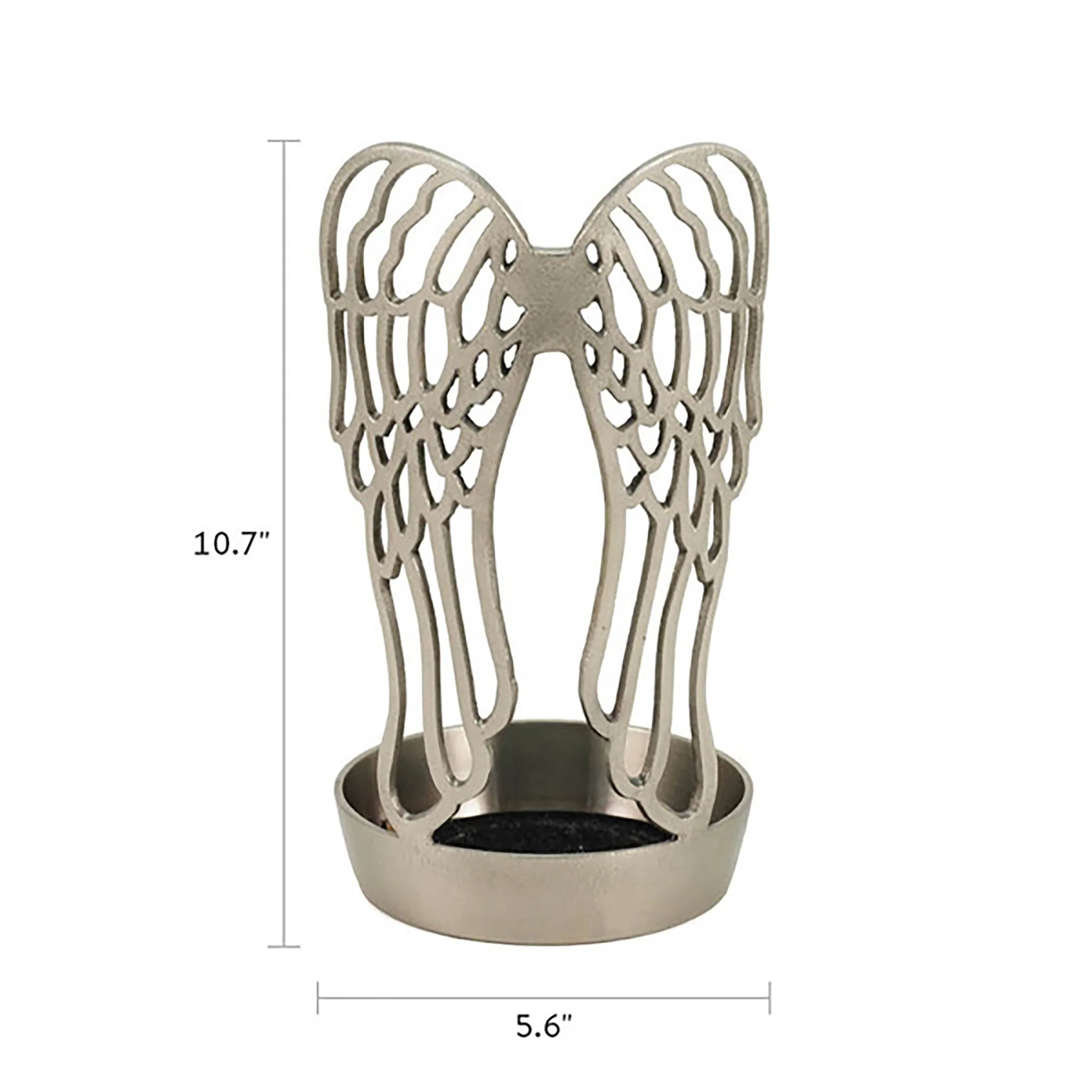 Angel Wings Textured Pewter Urn Base - Image 4