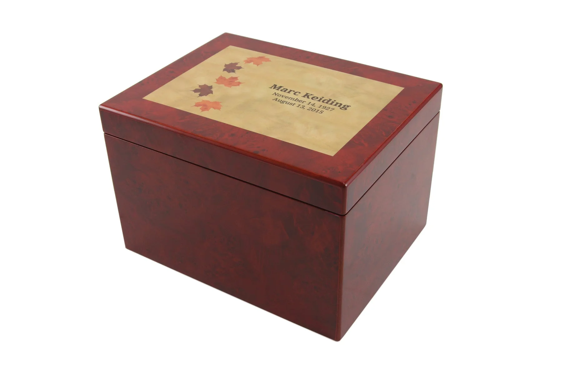 Autumn Leaves Memory Chest Extra Large Cremation Urn - Image 9
