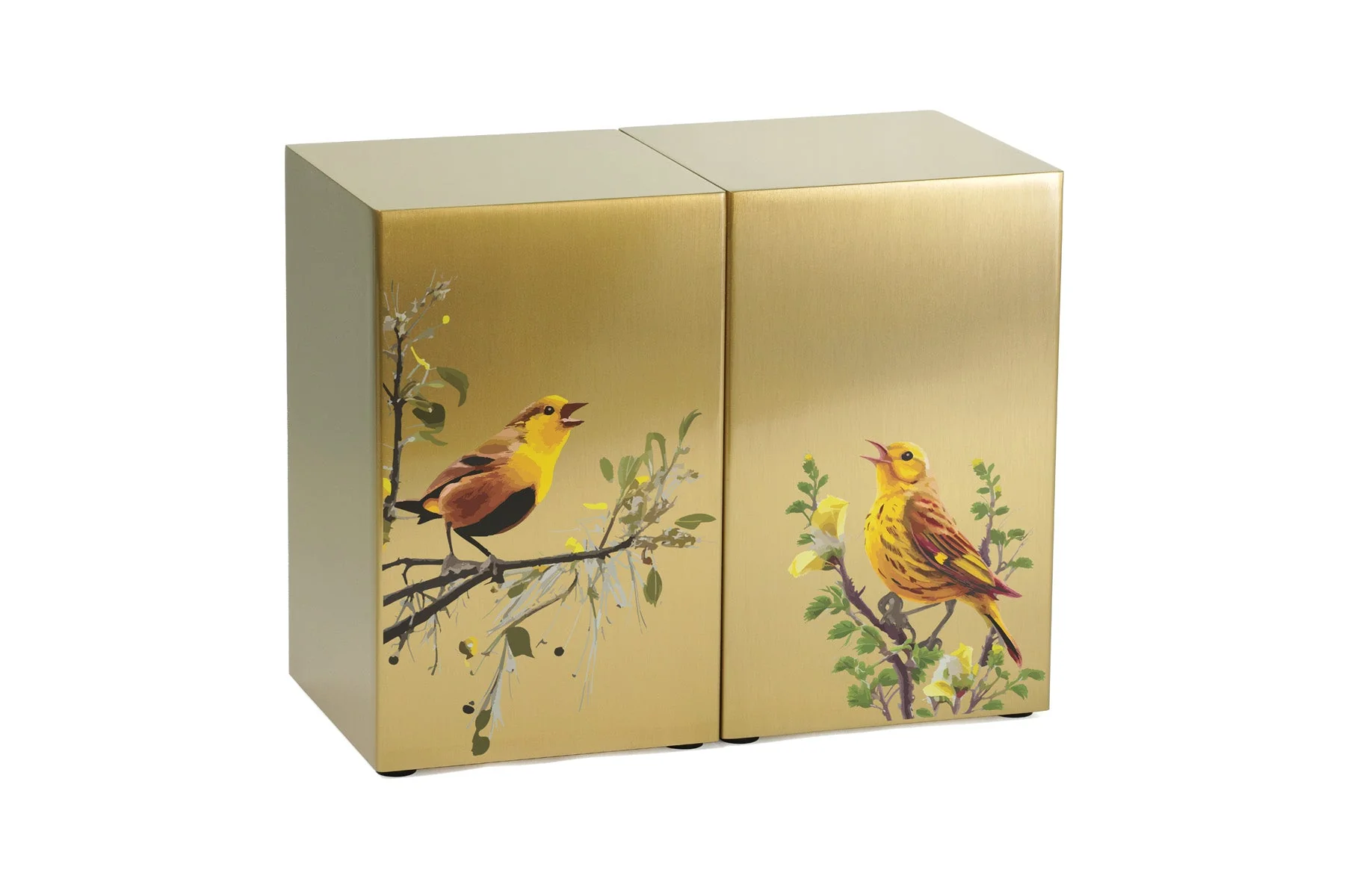 Birds Bronze Companion Urn - Right Side - Image 3