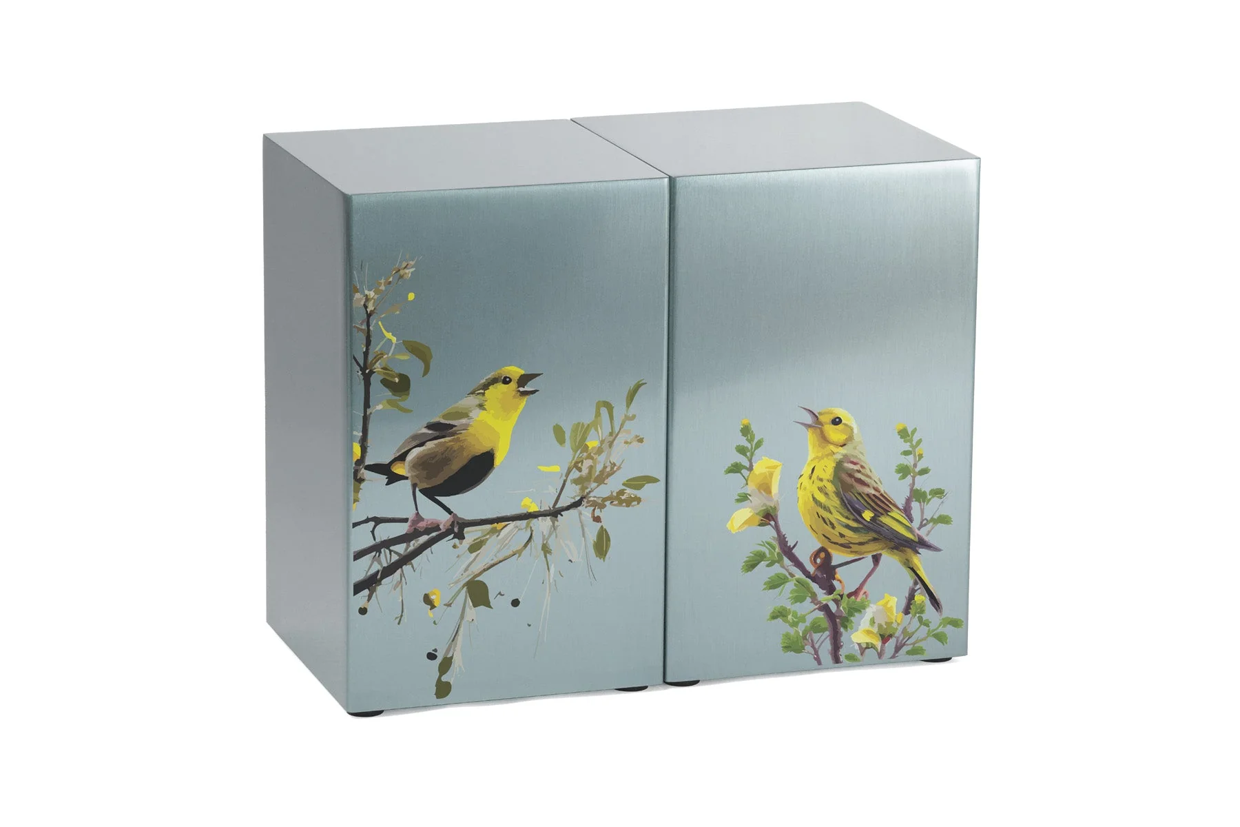 Birds Pewter Companion Urn - Left Side - Image 3