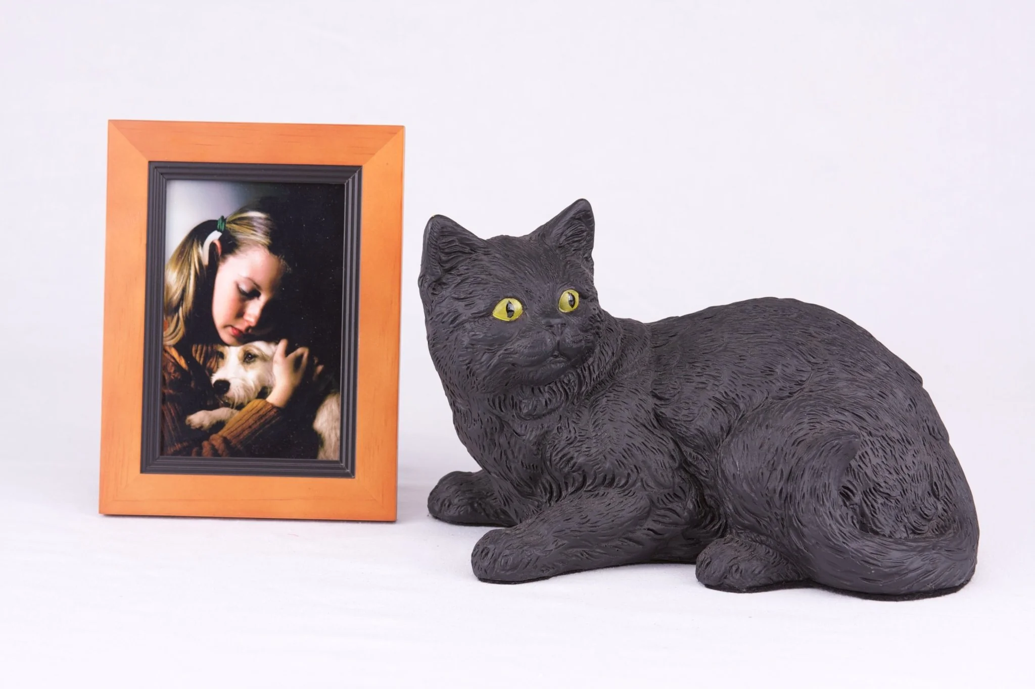 Black Coat Shorthair Cat Figurine Pet Urn - Image 4
