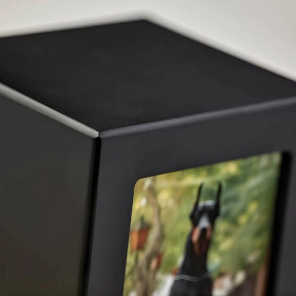 Black Photo Frame Large Pet Cremation Urn - Image 3