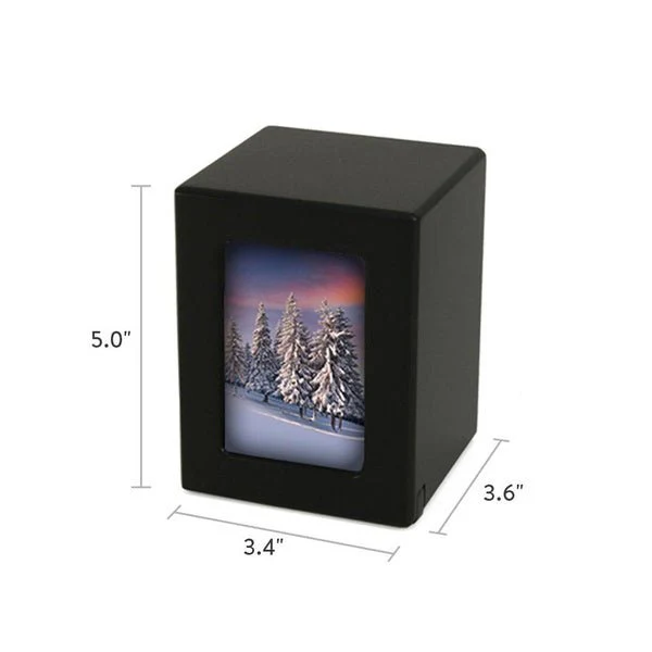 Black Photo Frame Medium Pet Cremation Urn - Image 4