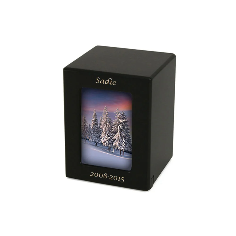 Black Photo Frame Medium Pet Cremation Urn - Image 5