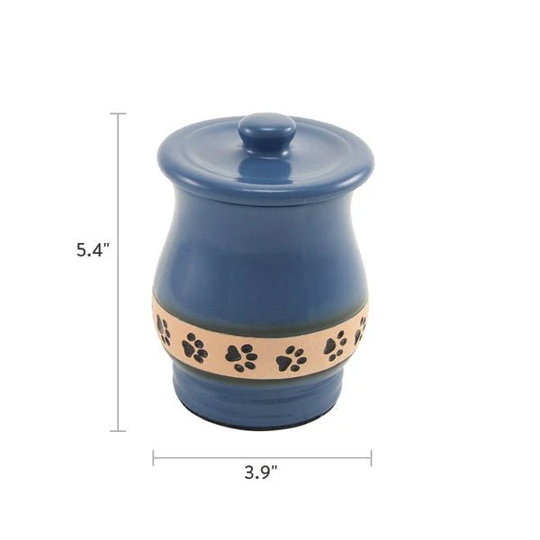 Blue Paw Print Band Small Pet Urn - Image 4