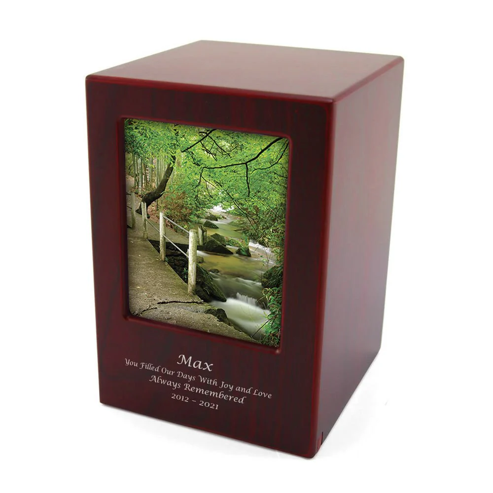 Cherry Photo Frame Extra Large Pet Cremation Urn - Image 6