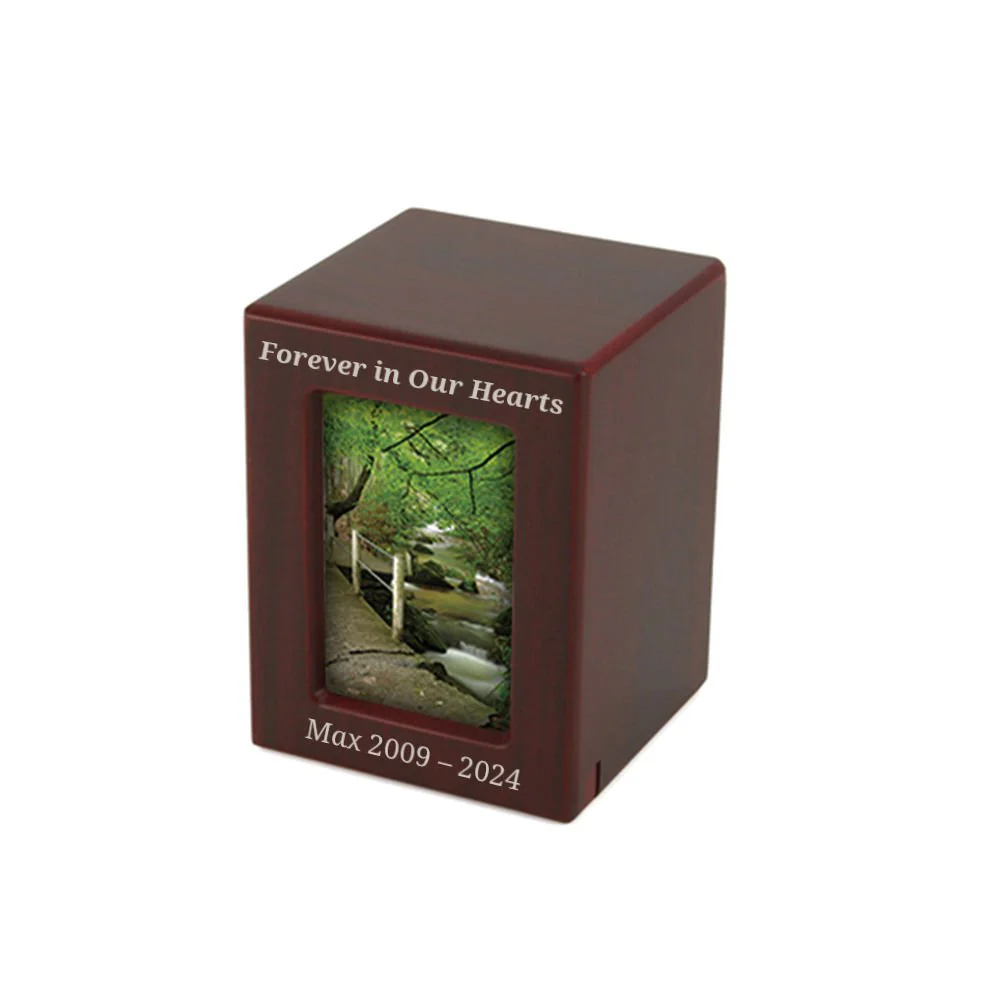 Cherry Photo Frame Small Pet Cremation Urn - Image 5