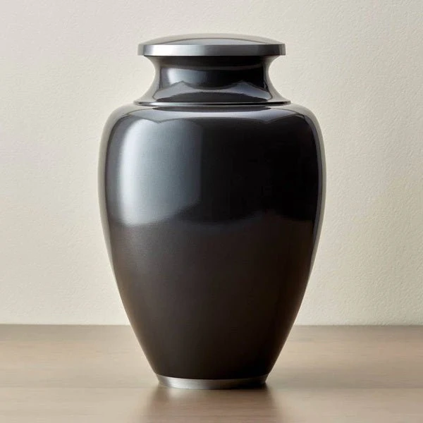 Classic Vase Form Carbon Gray Extra Large Cremation Urn - Image 4