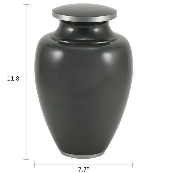 Classic Vase Form Carbon Gray Extra Large Cremation Urn - Image 5