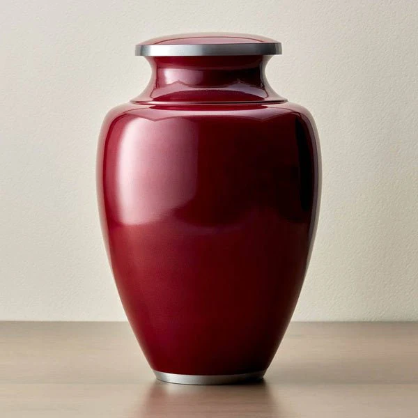 Classic Vase Form Garnet Extra Large Cremation Urn - Image 4