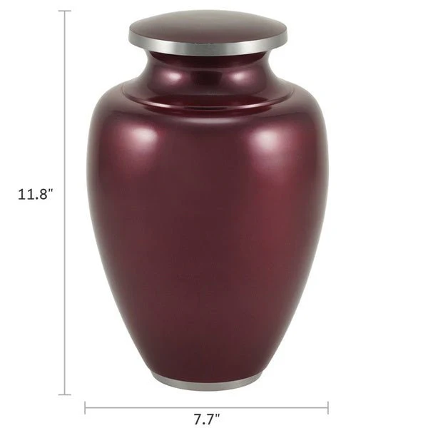 Classic Vase Form Garnet Extra Large Cremation Urn - Image 5