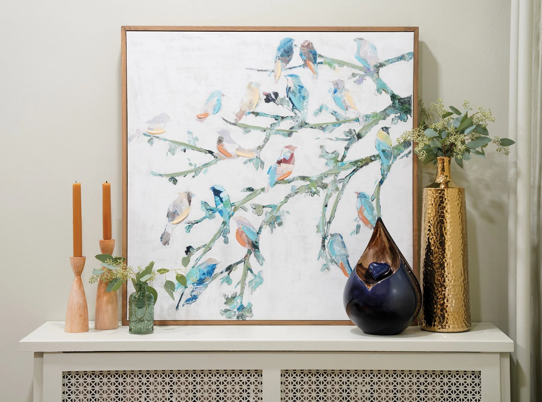 Cobalt Teardrop Heart Ceramic Adult Cremation Urn - Image 4