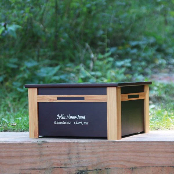 Deep Brown Bamboo Extra Large Cremation Urn - Image 8