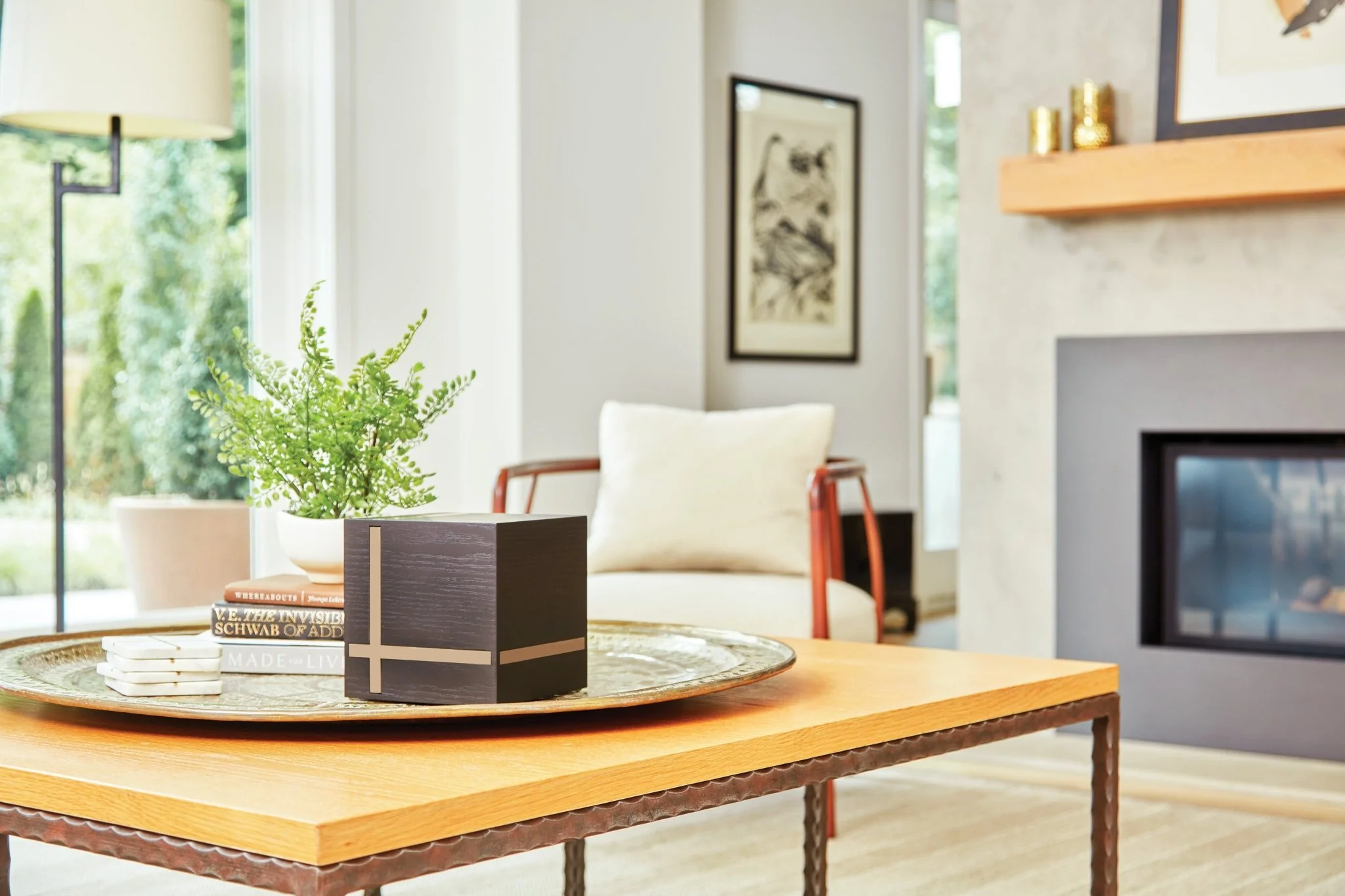 Ebony and Gray Contemporary Extra Large Cremation Urn - Image 3