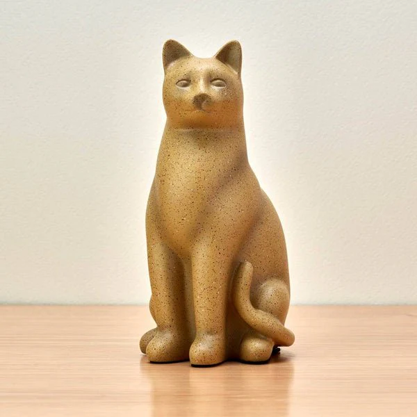 Fawn Cozy Cat Medium Pet Cremation Urn - Image 3