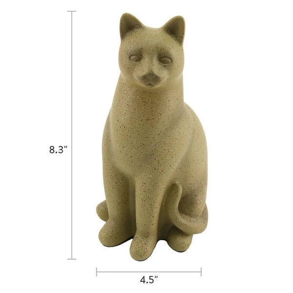 Fawn Cozy Cat Medium Pet Cremation Urn - Image 4