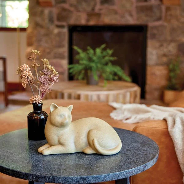 Fawn Slumber Cat Medium Pet Cremation Urn - Image 3