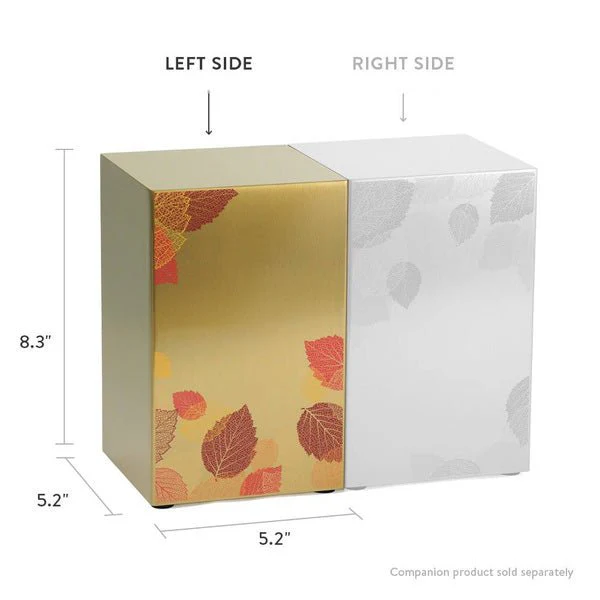 Foliage Leaf Bronze Companion Urn - Left Side - Image 5