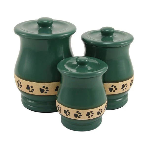 Green Paw Print Band Small Pet Urn - Image 4