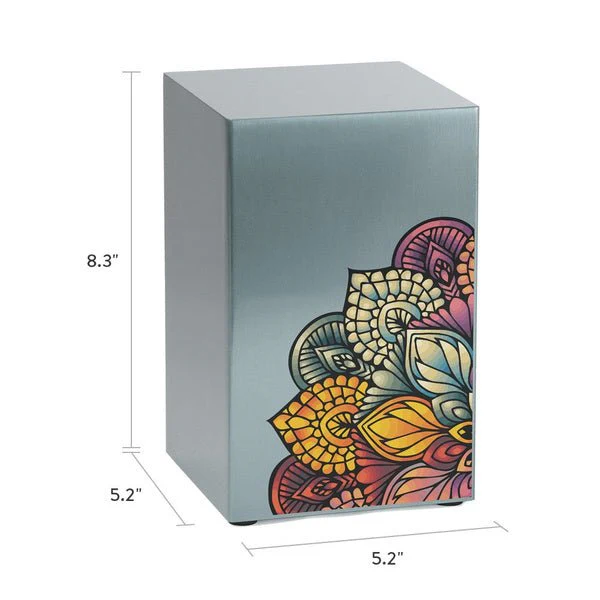 Mandala Pewter Companion Urn - Left Side - Image 6