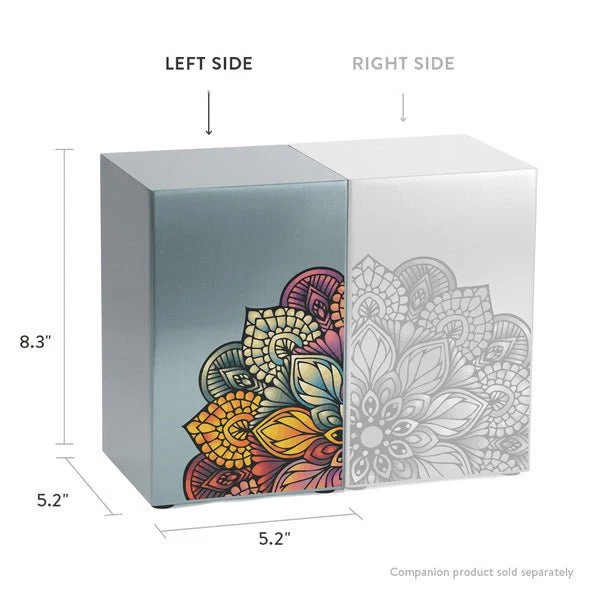 Mandala Pewter Companion Urn - Left Side - Image 7