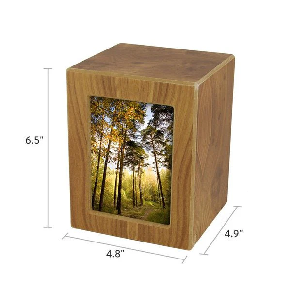 Natural Finish Photo Frame Large Pet Cremation Urn - Image 5