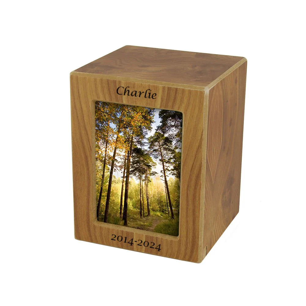 Natural Finish Photo Frame Large Pet Cremation Urn - Image 6