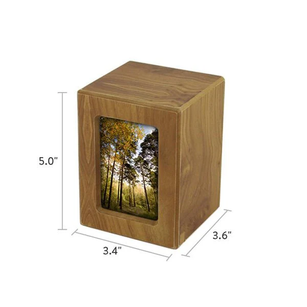 Natural Finish Photo Frame Small Pet Cremation Urn - Image 4