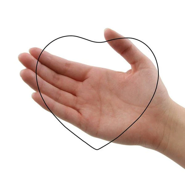 Pearl Blue Glossy Heart Small Cremation Urn - Image 9