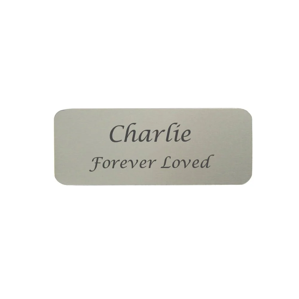 Pewter Alloy Small Metal Nameplate - Image 3