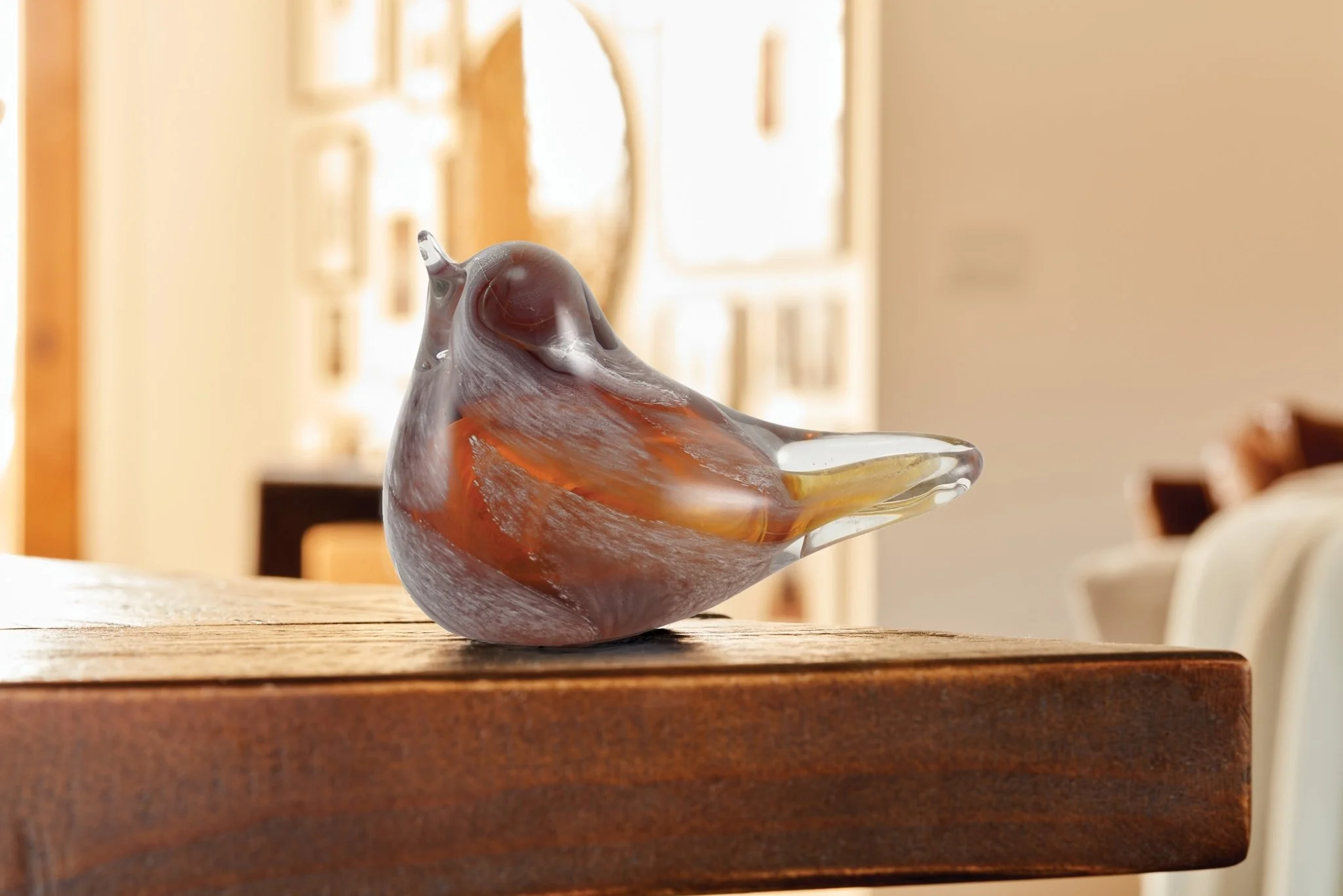 Songbird Amber Glass Keepsake Urn - Image 3