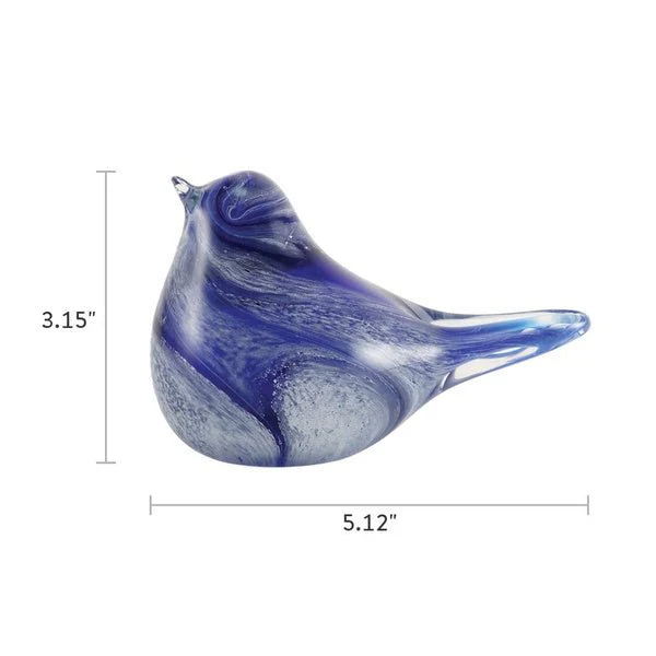 Songbird Azure Glass Keepsake Urn - Image 3