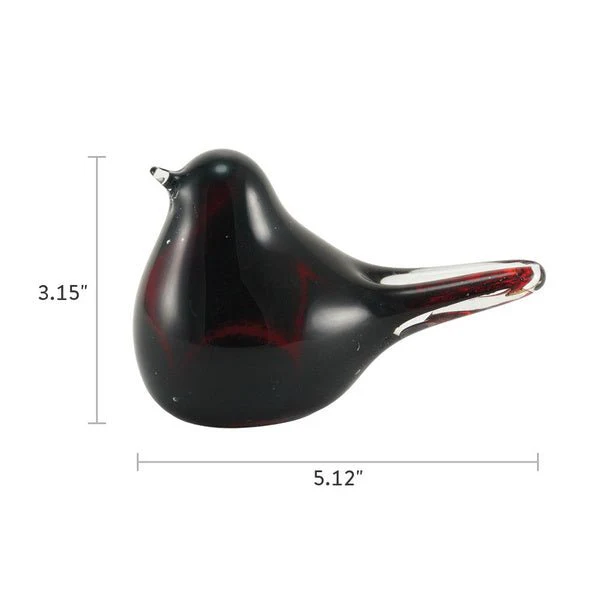 Songbird Scarlet Glass Keepsake Urn - Image 3