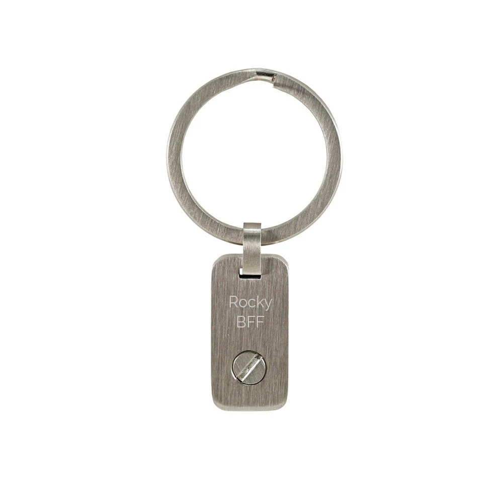 Stainless Steel Pewter Keychain with Heart - Image 4
