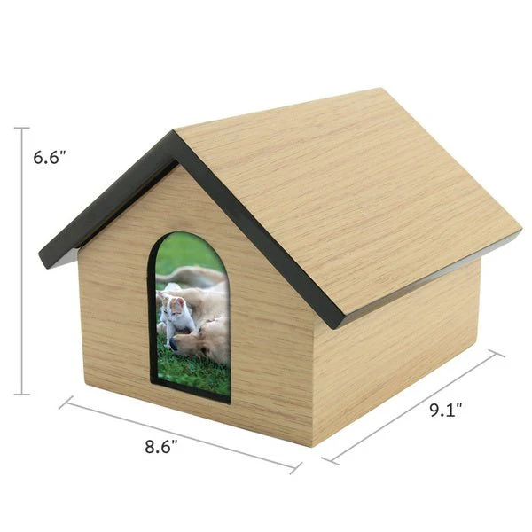 Tan Pet House Photo Slot Large Cremation Urn - Image 4