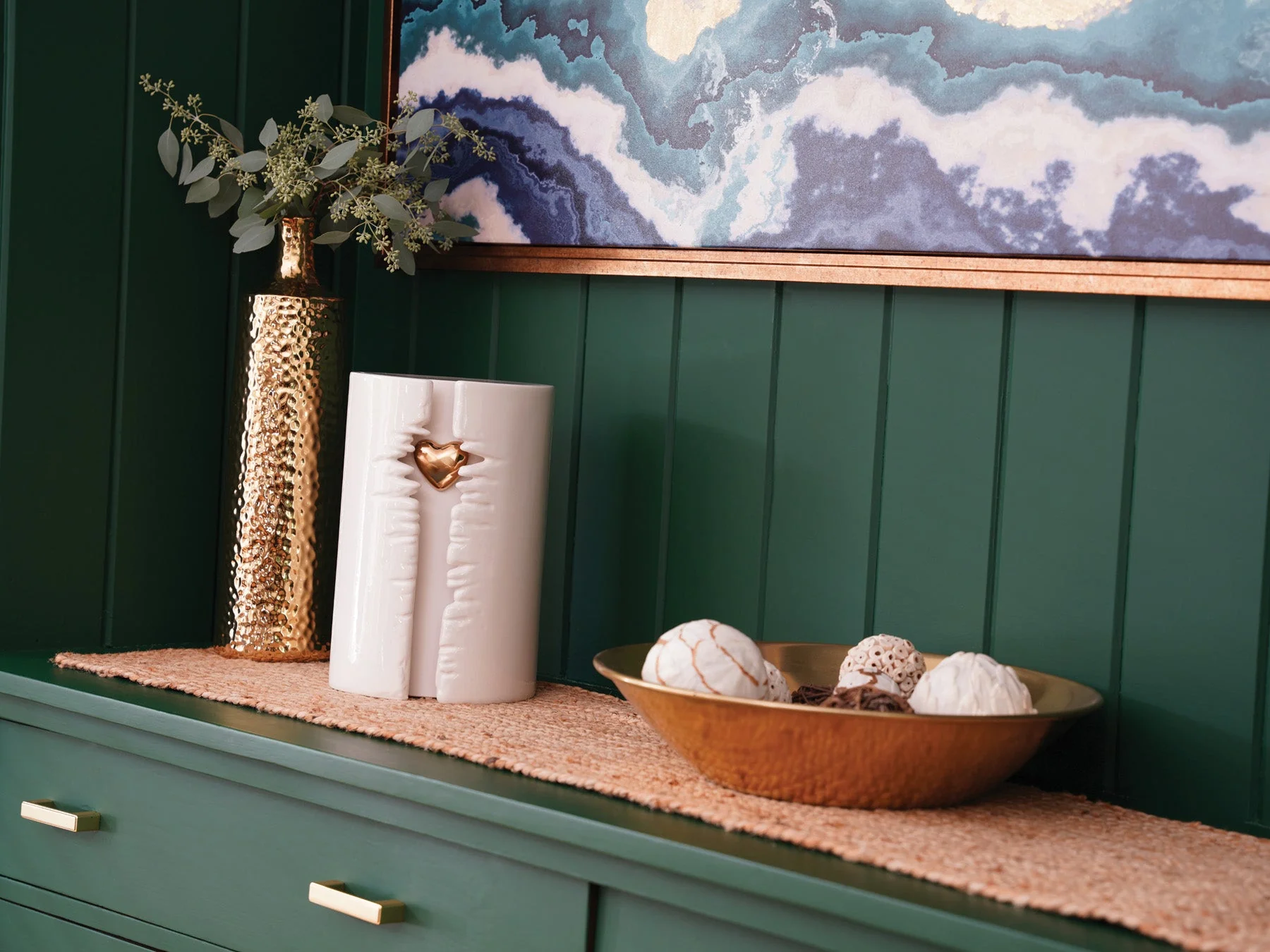 White Heart Column Lighted Ceramic Adult Cremation Urn - Image 3